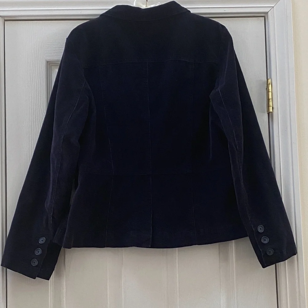 Navy Blue Corduroy Stretch Blazer / Jacket, St. John’s Bay, Size Women’s XL - Picture 6 of 10